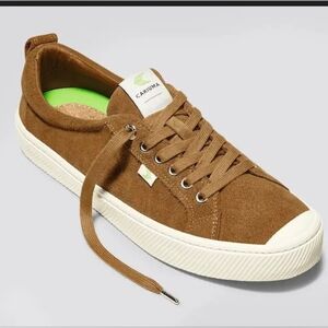 CARIUMA Women's Low Suede Sneakers Camel Brown Shoe Size 9.5 US